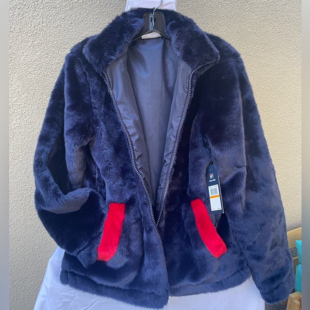 FILA Faux Fur Jacket - Picture 2 of 7